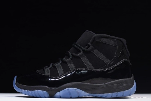 Rep 11 Jordan Air Cap black Gown 378037-005 and 0810